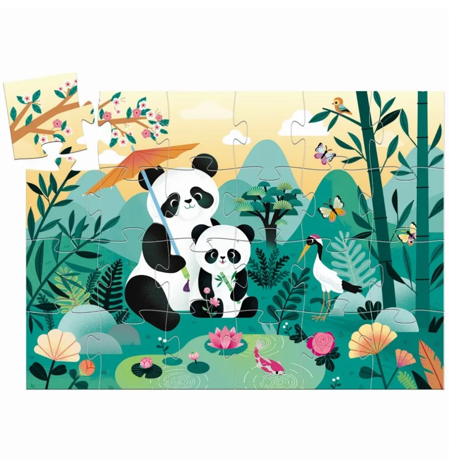 Clearance Djeco Panda Silhuetpuslespil, 24 Brikker