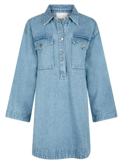 Neo Noir Paras Denim Kjole, , 34*Dame Kjoler
