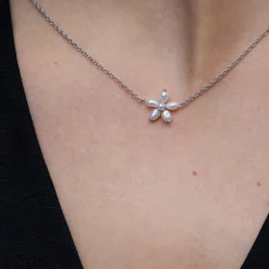 Clearance byBiehl Pearl Signatur Halskæde, , 45 cm Rhodinated Silver