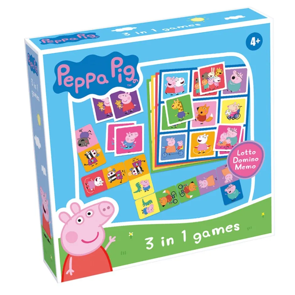 Discount Tactic Peppa Pig 3 I 1 Lotto, Domino, Memo