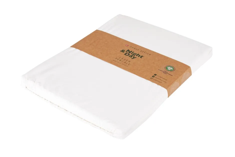 Sale Night and Day Percale Glat Lagen, , 150x260 cm Hvid