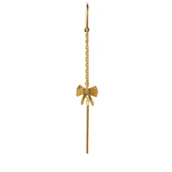 Stine A Petit Bow Double Chain Ørering,*Dame Øreringe