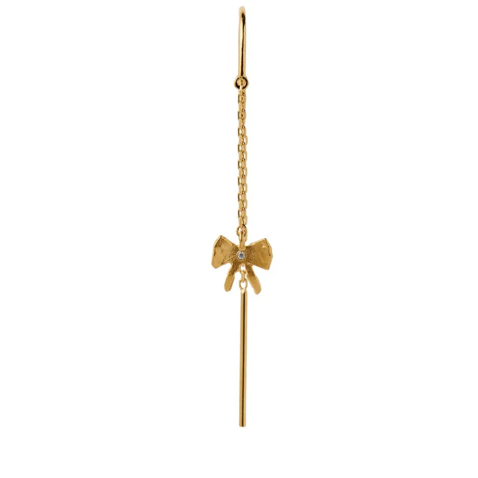 Stine A Petit Bow Double Chain Ørering,*Dame Øreringe