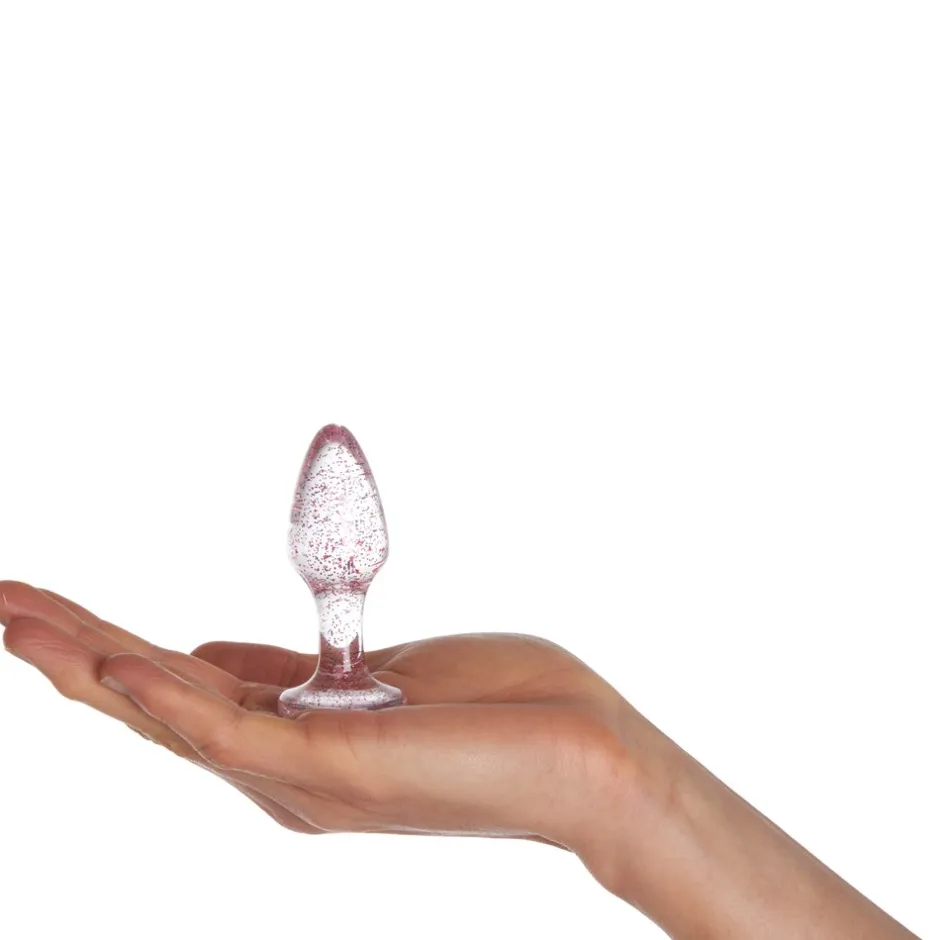 Baseks Pink Glitter Butt Plug Sæt