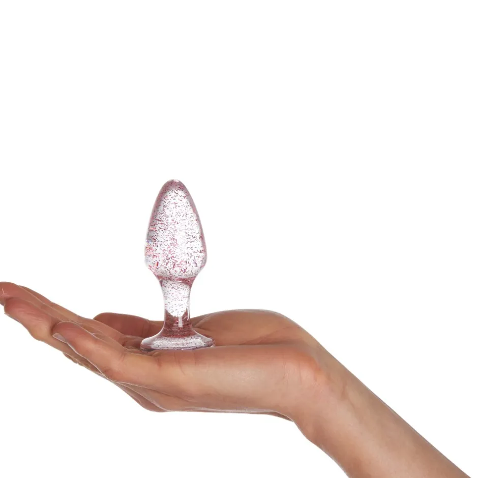 Baseks Pink Glitter Butt Plug Sæt