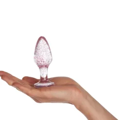 Baseks Pink Glitter Butt Plug Sæt