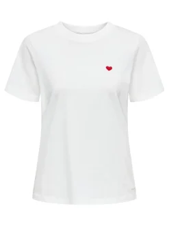 Clearance JDY Pisa T-shirt, , L Cloud Dancer/Bittersweet Heart