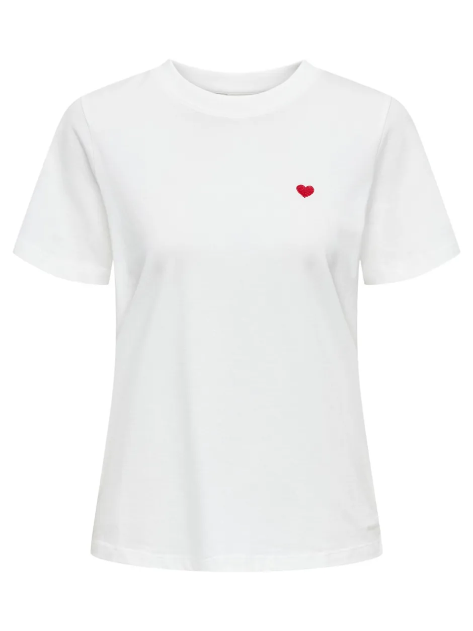 Clearance JDY Pisa T-shirt, , L Cloud Dancer/Bittersweet Heart