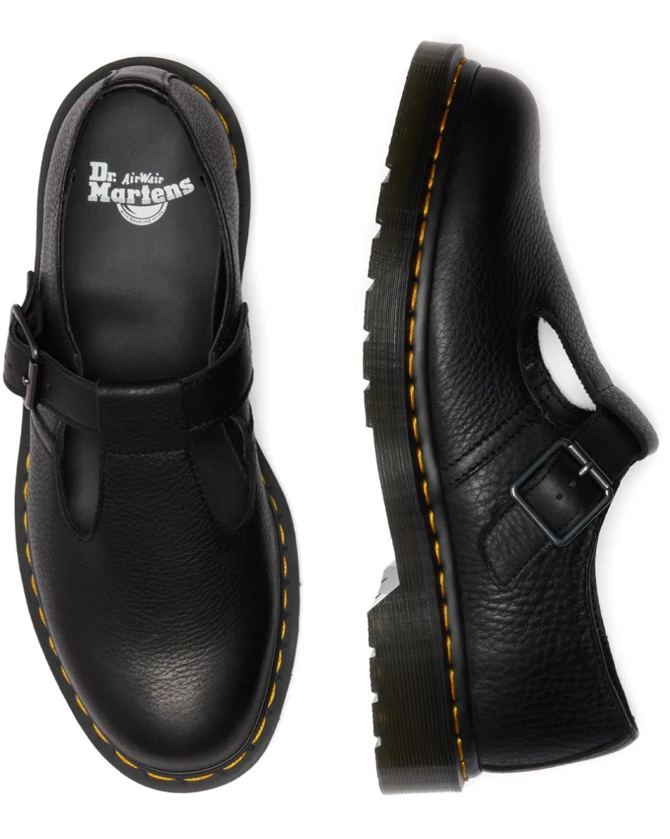 Best Dr. Martens Polley Sko, , 43 Black