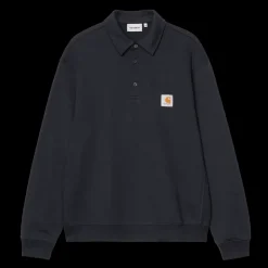 New Carhartt WIP Polo Sweatshirt, , XS Deep Night