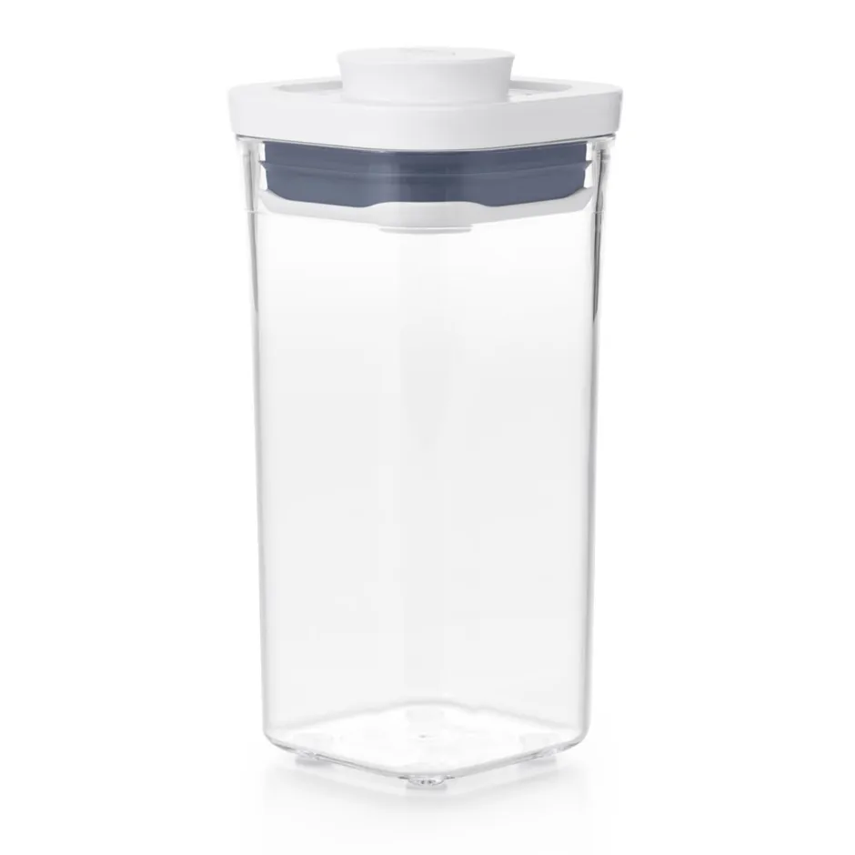 Hot OXO POP Container Kvadratisk Opbevaringsboks, , 500 ml Transparent/White