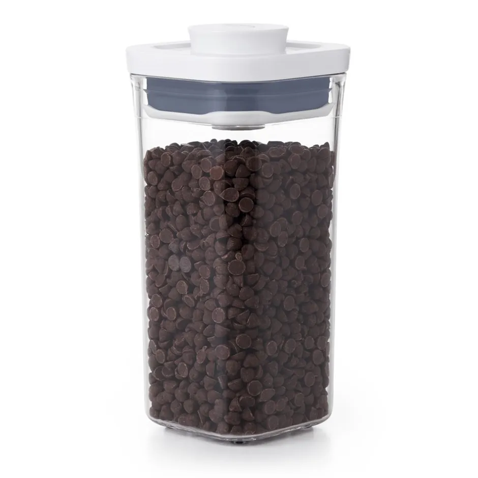 Hot OXO POP Container Kvadratisk Opbevaringsboks, , 500 ml Transparent/White