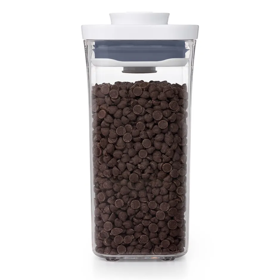 Hot OXO POP Container Kvadratisk Opbevaringsboks, , 500 ml Transparent/White