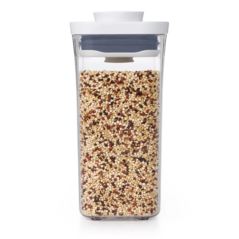 Hot OXO POP Container Kvadratisk Opbevaringsboks, , 500 ml Transparent/White