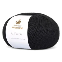 Clearance Mayflower Premium Alpaca Garn, , 50 g 008 Sort