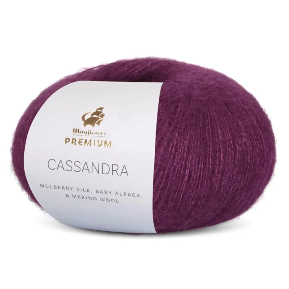 Hot Mayflower Premium Cassandra Garn, , 25 g 024 Bordeaux