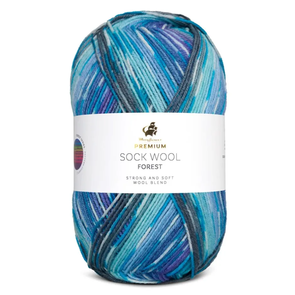 Hot Mayflower Premium Sock Wool Forest Garn, , 100 g 007 Hallerbos
