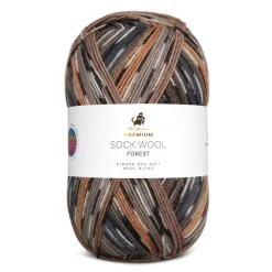 Clearance Mayflower Premium Sock Wool Forest Garn, 100 g 005 Black Forest