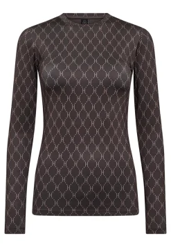 Discount Hype The Detail Printed Bluse, , M Brown/Light Brown