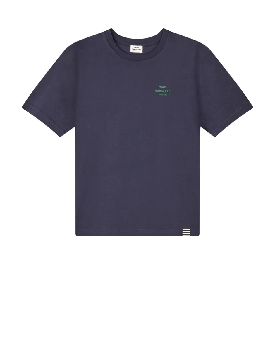 Clearance Mads Nørgaard Printed Logo Thorlino T-shirt, , 14 år Parisian Night