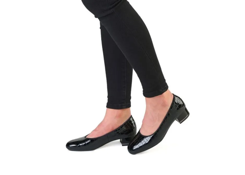 New Ara Pumps, , 40.5 Krokola Black