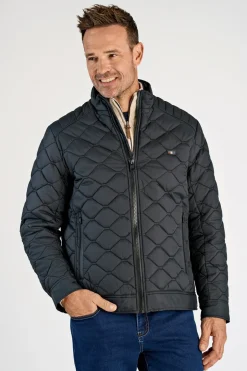 Outlet Bison Quilted Biker Jakke, , XL Black