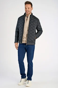 Outlet Bison Quilted Biker Jakke, , XL Black