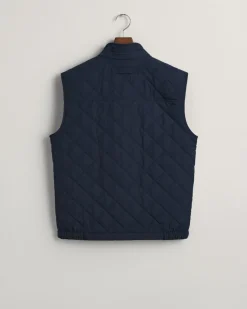 New GANT Quiltet Windcheater Vest, , L Evening Blue