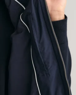 New GANT Quiltet Windcheater Vest, , L Evening Blue