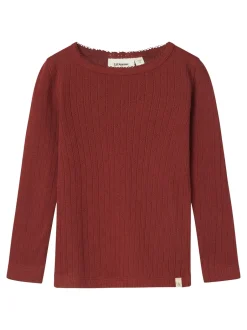 Lil' Atelier Rachel Langærmet T-shirt, , 116 cm Spiced Apple