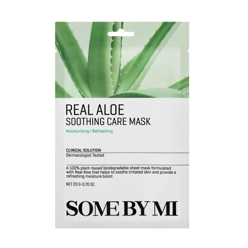 Some By Mi Real Aloe Soothing Care Mask, 1 stk* Hudpleje