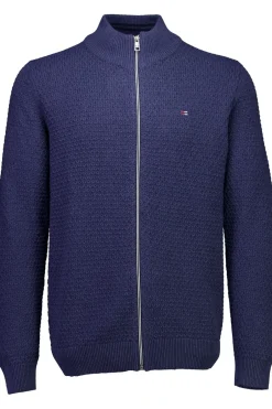 Clearance Bison Recycle Structure Zip Cardigan, , XXL Blue Mel