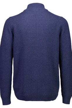 Clearance Bison Recycle Structure Zip Cardigan, , XXL Blue Mel