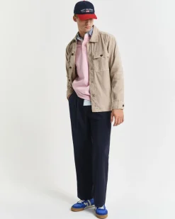 Discount GANT Reg Cot/Linen Overshirt, , XL Dry Sand