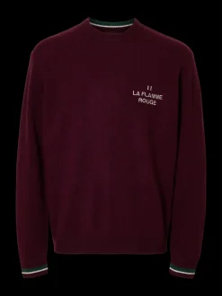 Discount Annarr Regi LFR Crew Neck Striktrøje, , M Loganberry