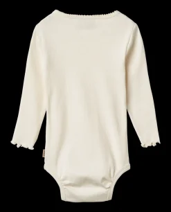 Wheat Regitze Langærmet Rib Body, , 68 cm*Børn Bodies & Heldragter