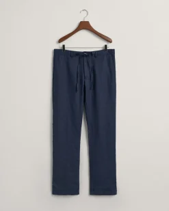 Best GANT Relaxed Fit Hørbukser, , S Marine