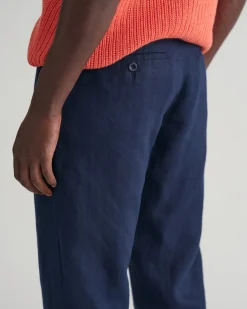 Best GANT Relaxed Fit Hørbukser, , S Marine
