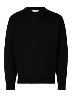 Online Selected Homme Relaxluke Crew Neck Sweatshirt, , L Black