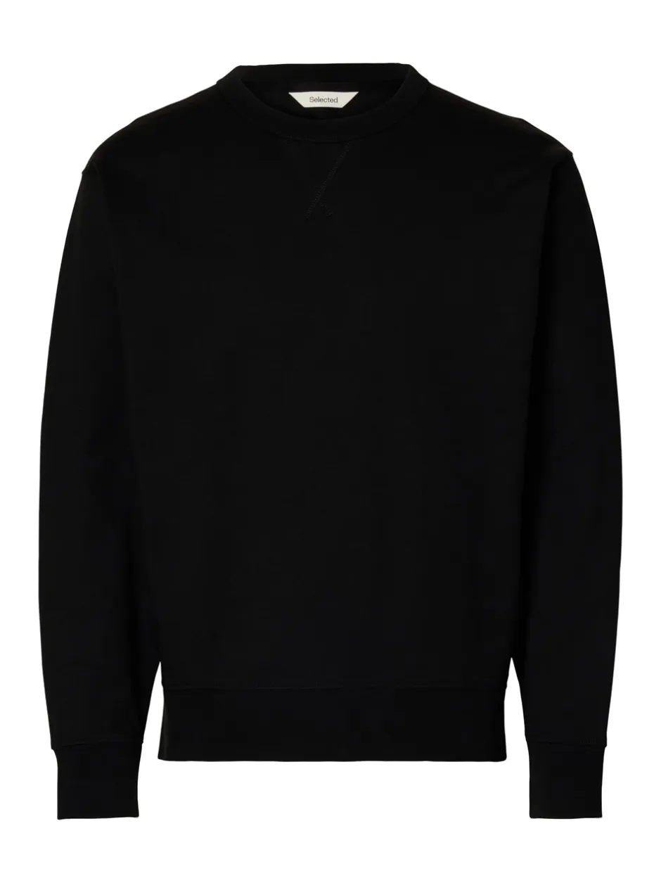 Online Selected Homme Relaxluke Crew Neck Sweatshirt, , L Black