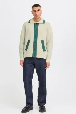 Sale Solid Ren College Cardigan, , XL Oatmeal Melange