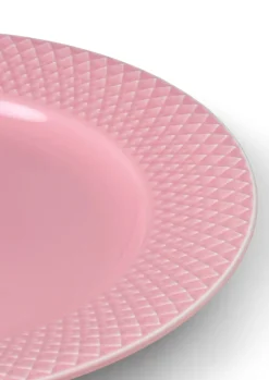 Lyngby Porcelæn Rhombe Color Frokosttallerken, Rose, Ø21 cm* Tallerkener