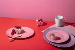 Lyngby Porcelæn Rhombe Color Frokosttallerken, Rose, Ø21 cm* Tallerkener
