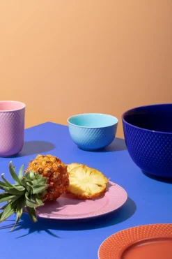 Lyngby Porcelæn Rhombe Color Frokosttallerken, Rose, Ø21 cm* Tallerkener