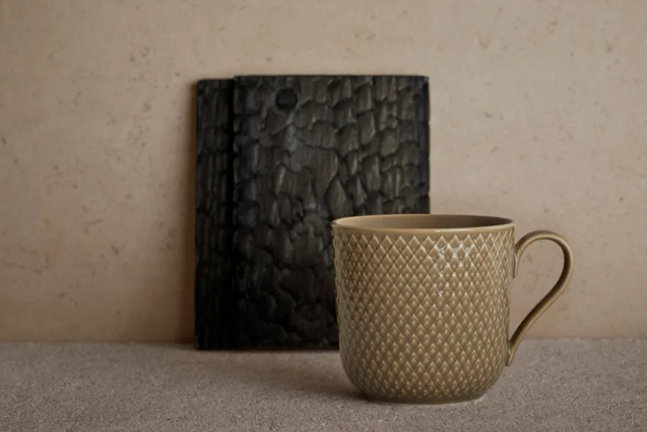 Online Lyngby Porcelæn Rhombe Earth Krus, , 39 cl Clay