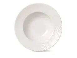 Lyngby Porcelæn Rhombe Suppetallerken, , Ø24,5 cm Hvid
