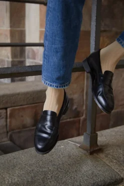 AN IVY Ribbed Cotton Strømper, , 43-46* Strømper