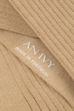 AN IVY Ribbed Cotton Strømper, , 43-46* Strømper