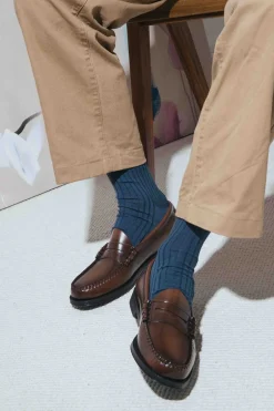 AN IVY Ribbed Cotton Strømper, , 43-46* Strømper