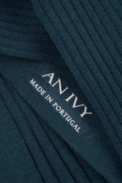 AN IVY Ribbed Cotton Strømper, , 43-46* Strømper